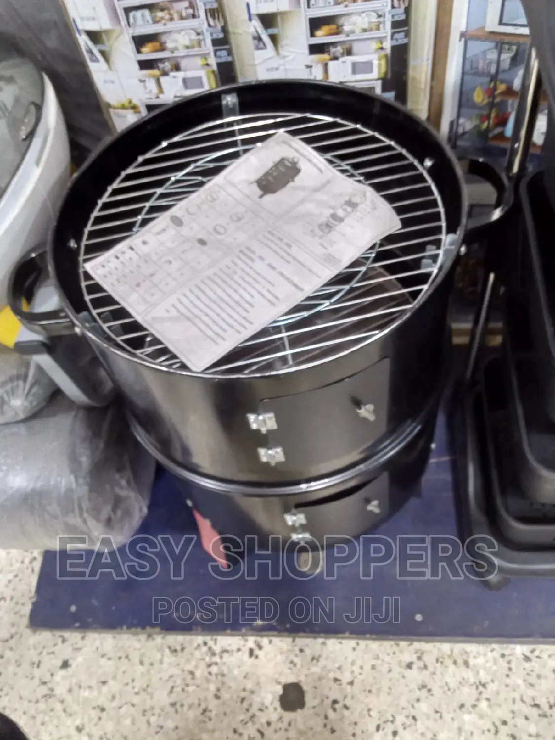 3 In 1 Double Layer Smoker Wood Charcoal Grill