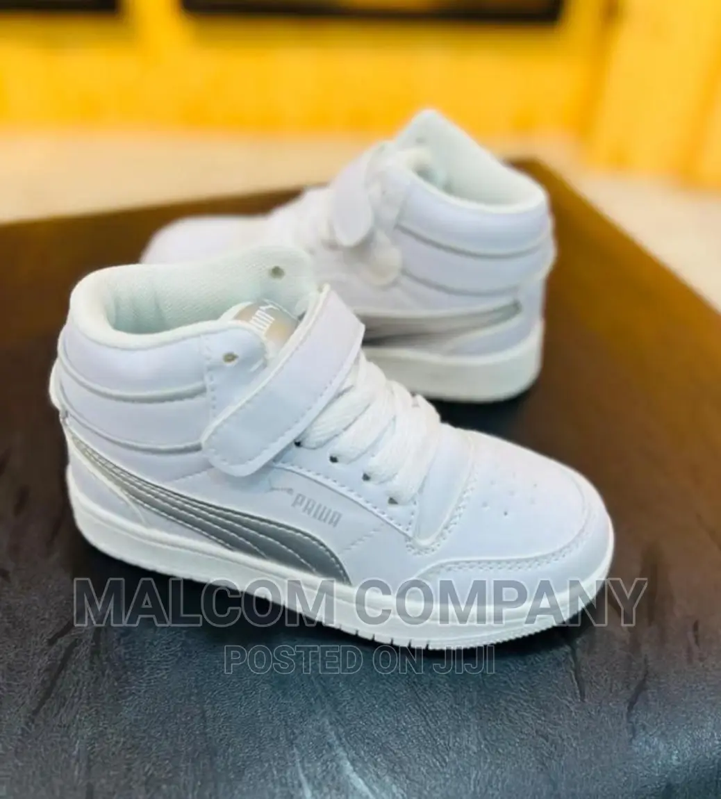 Kids White Sneakers Shoes