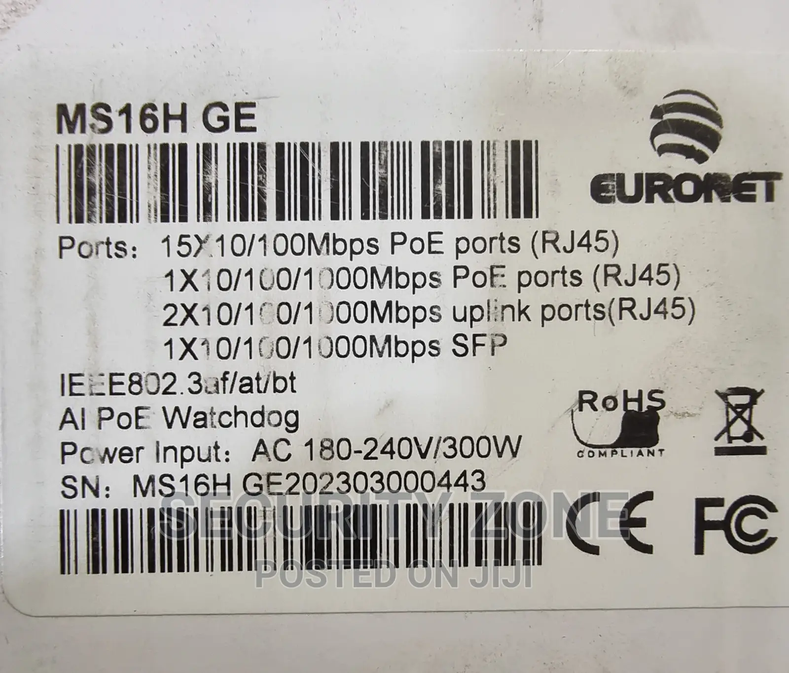 16port Poe Gigabit Switch
