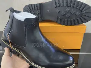 Men’S Leather Chelsea Boot Black