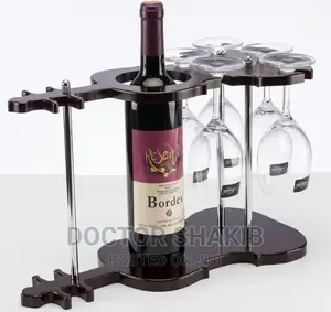 Decorative Wooden Wine Holder Globet Hanging Rack