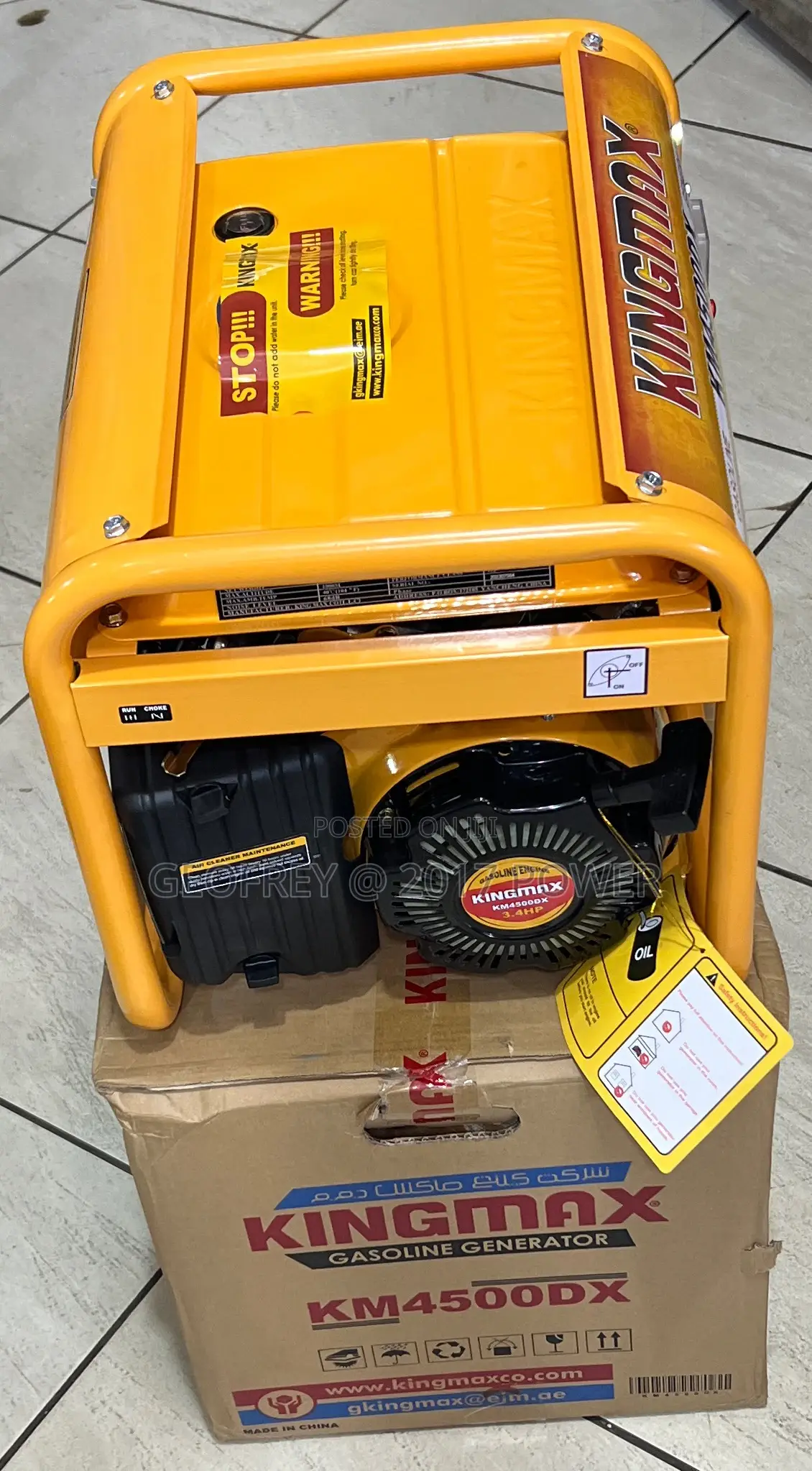 Kingmax Km4500dx 1.5kva Petrol Generator Four Stroke