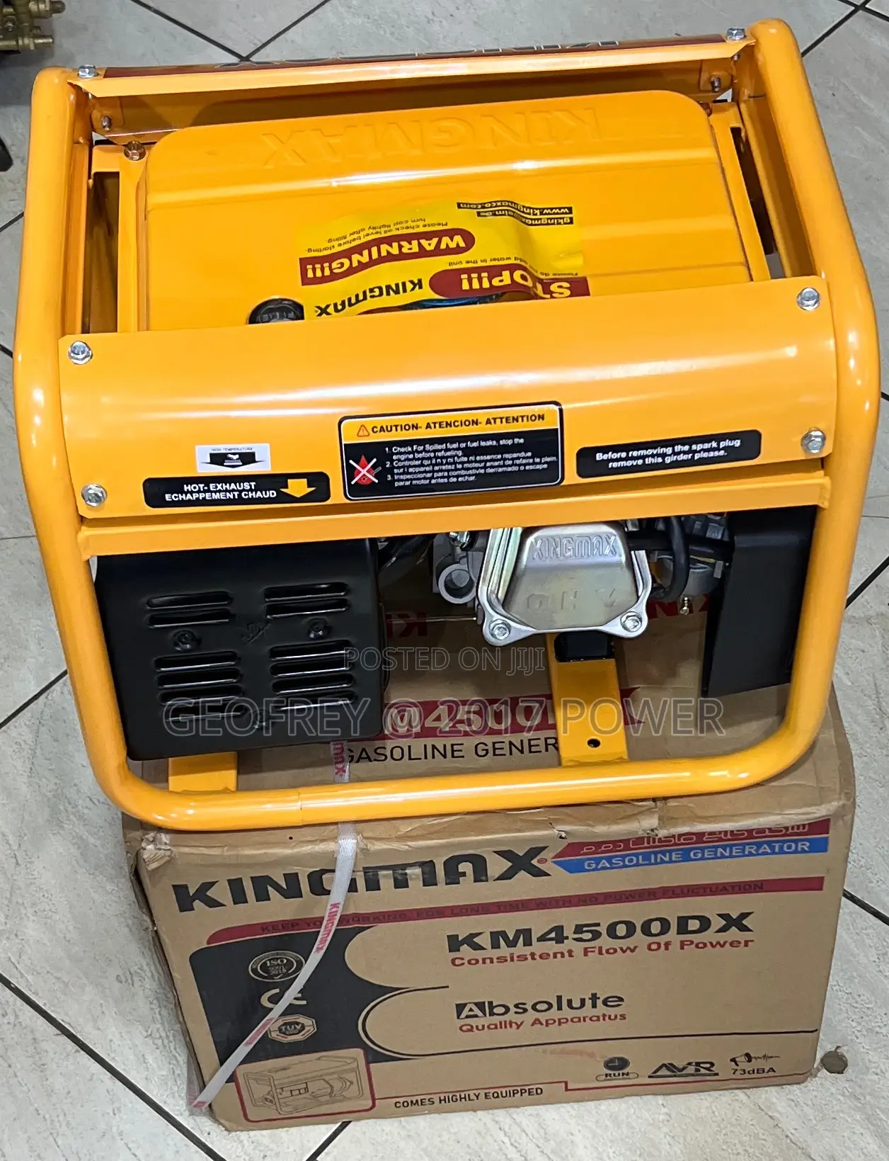 Kingmax Km4500dx 1.5kva Petrol Generator Four Stroke