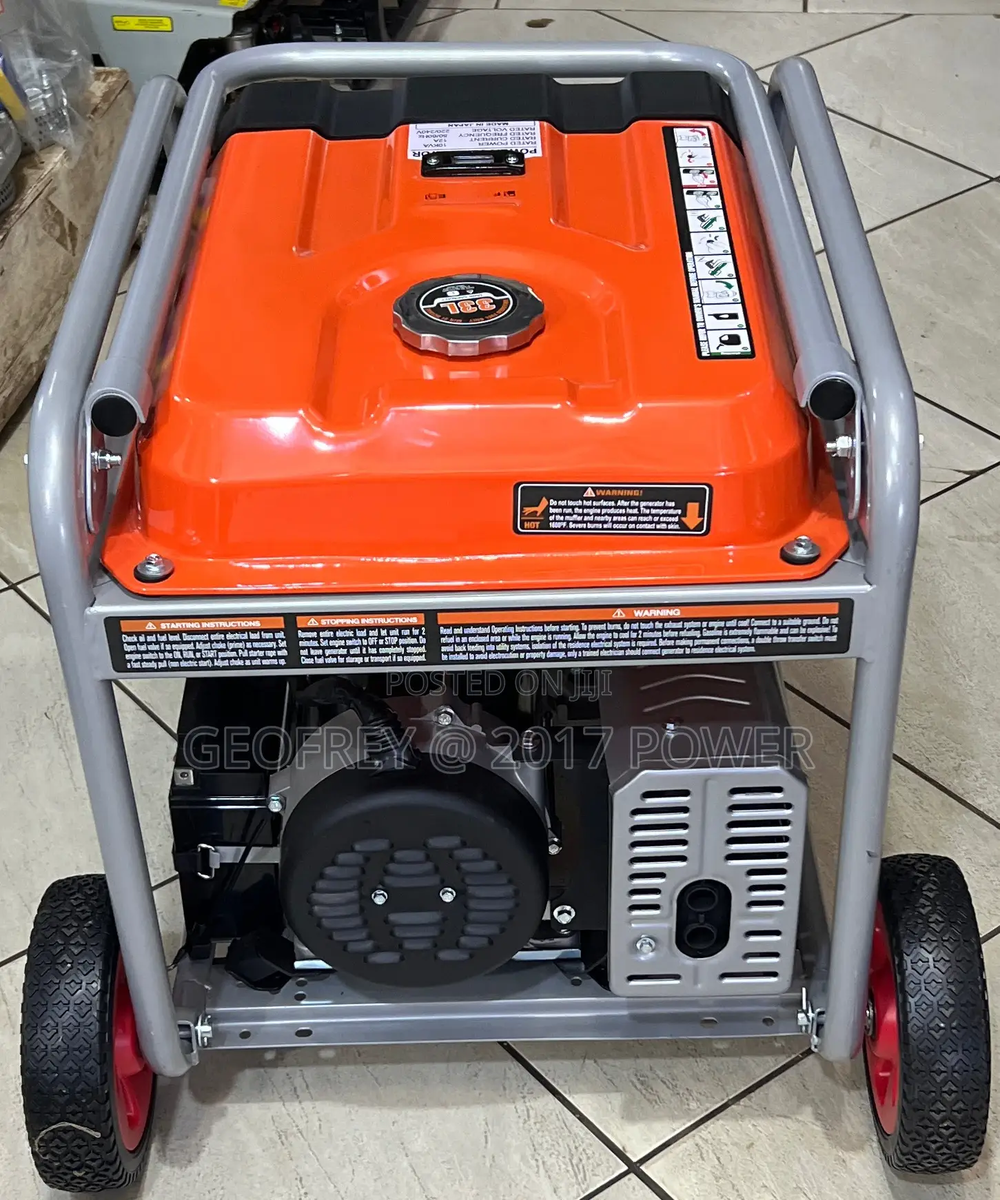 10kva Petrol Engine Generator Self Start Japan
