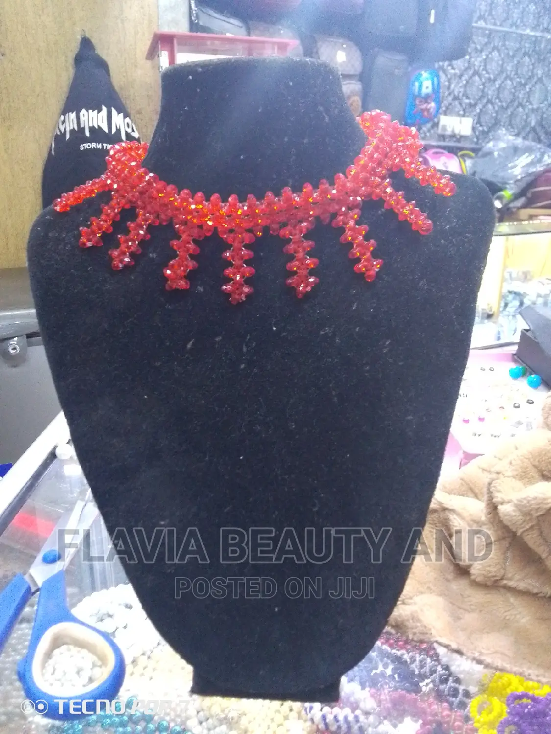 Red Beaded Necklace