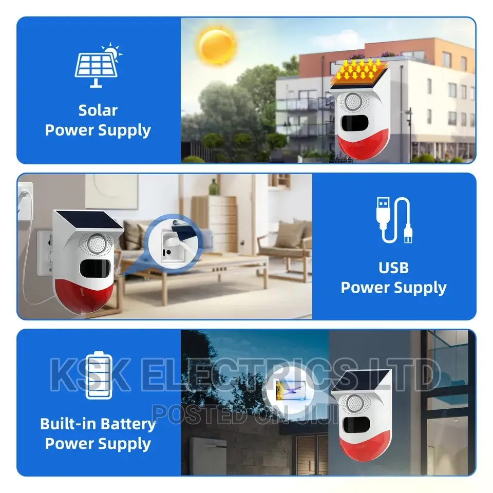 Outdoor Solar PIR Infrared Alarm Smart Wifi Siren Waterproof
