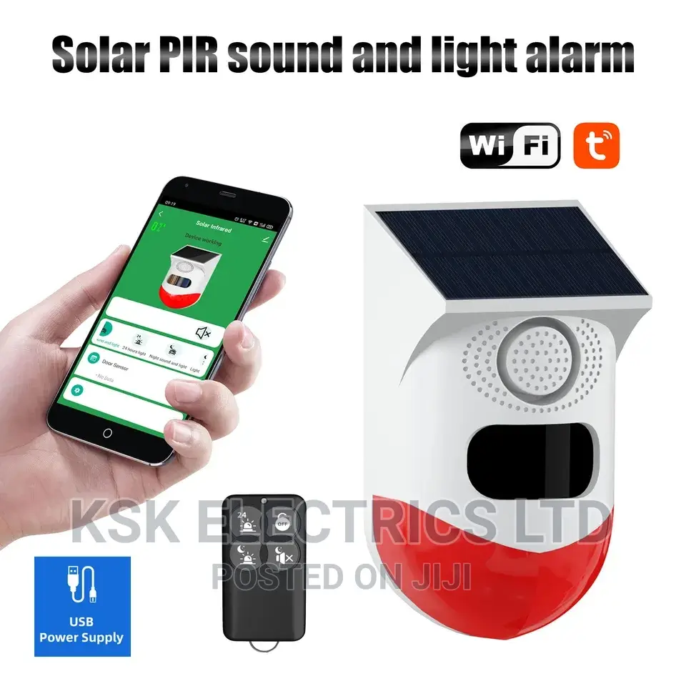 Outdoor Solar PIR Infrared Alarm Smart Wifi Siren Waterproof