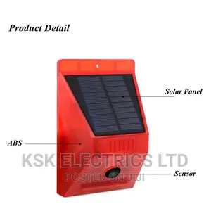 Solar Alarm Lamp With PIR Motion Sensor 433mhz Remote Contro