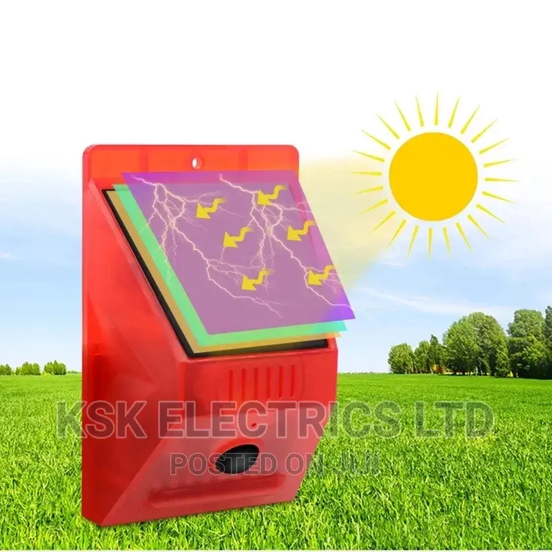Solar Alarm Lamp With PIR Motion Sensor 433mhz Remote Contro
