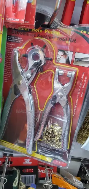 Leather Punch and Grommet Setting Tool Kit