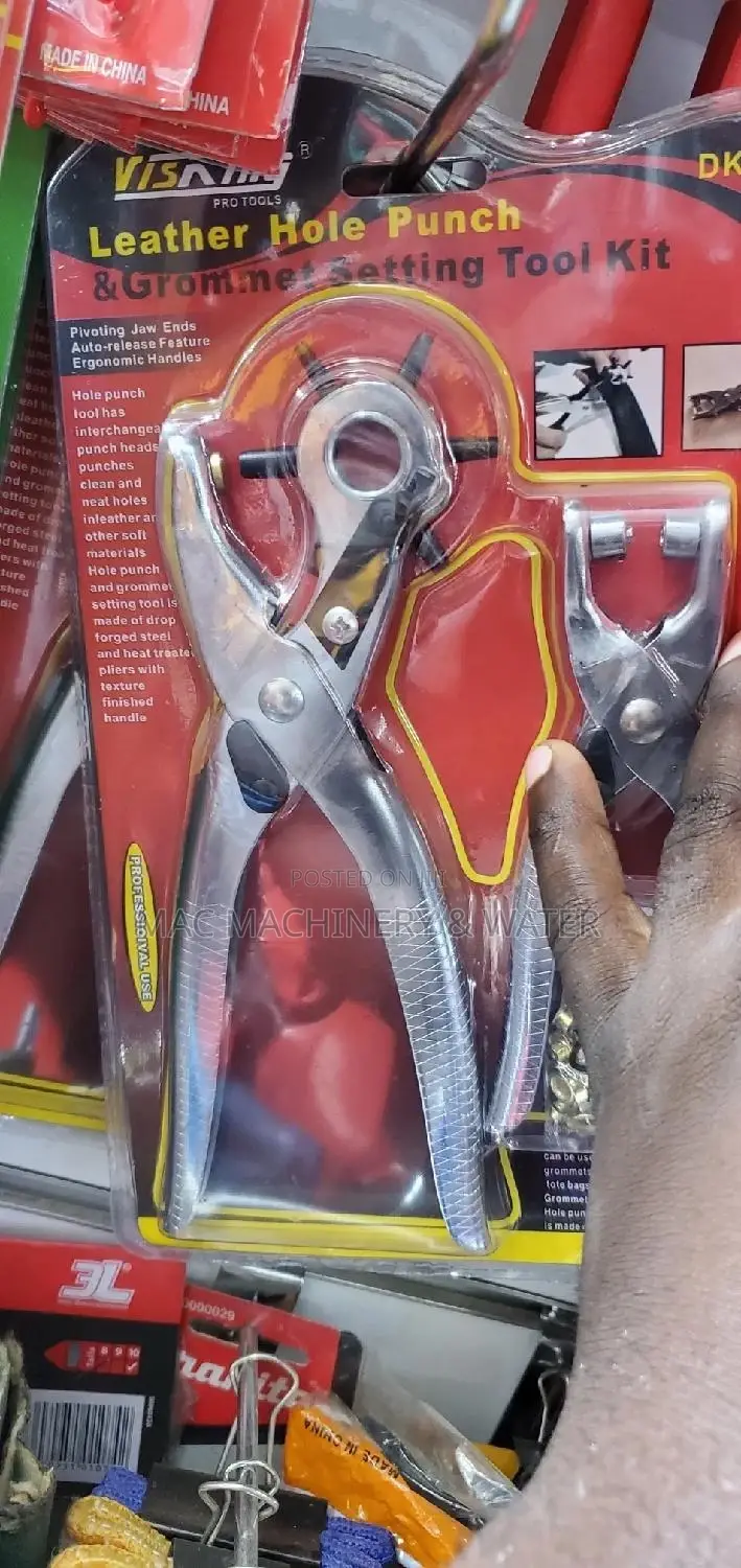 Leather Punch and Grommet Setting Tool Kit