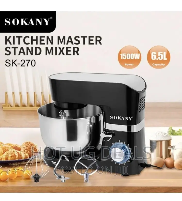 SOKANY 6.5L Stand Mixer,10 Speeds With Stainless Steel Bowl