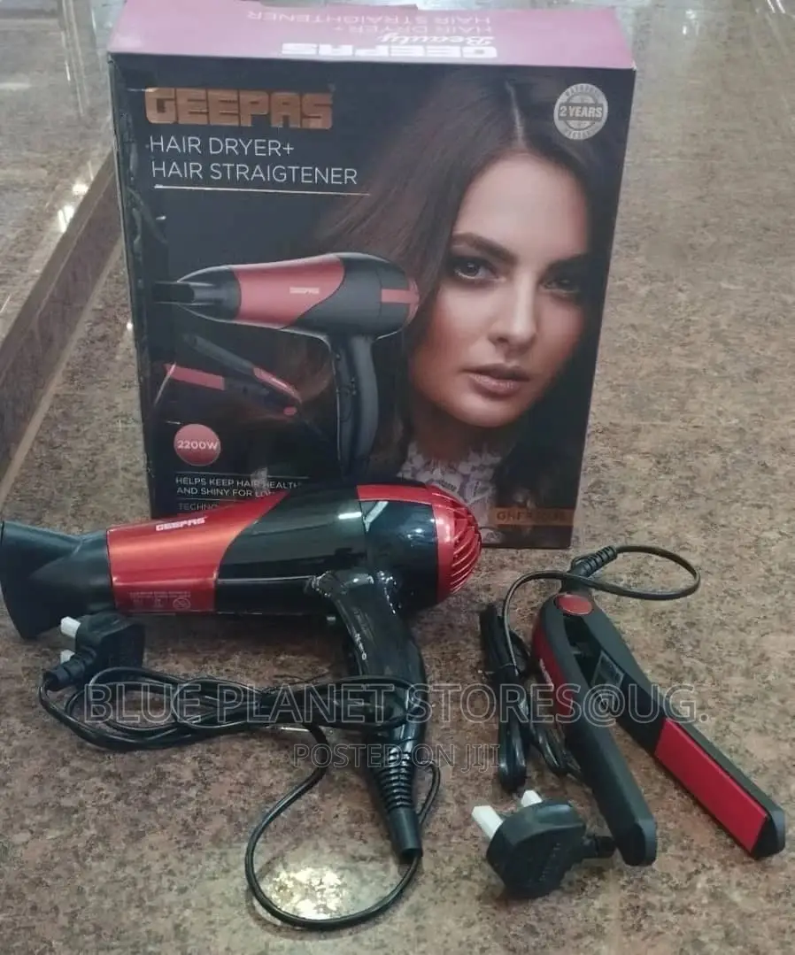 GEEPAS 2_in_1 Hair Dryer + Straightener \\ 2200w \\ GHF86036