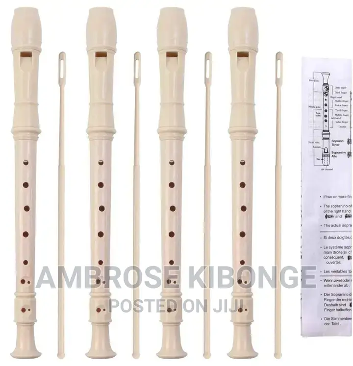 German Style 8 Hole Soprano Flute Recorder With Cleaning Rod