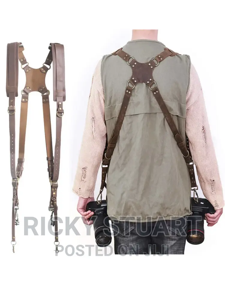 Leather Camera Straps on Dual Shoulder (Double)