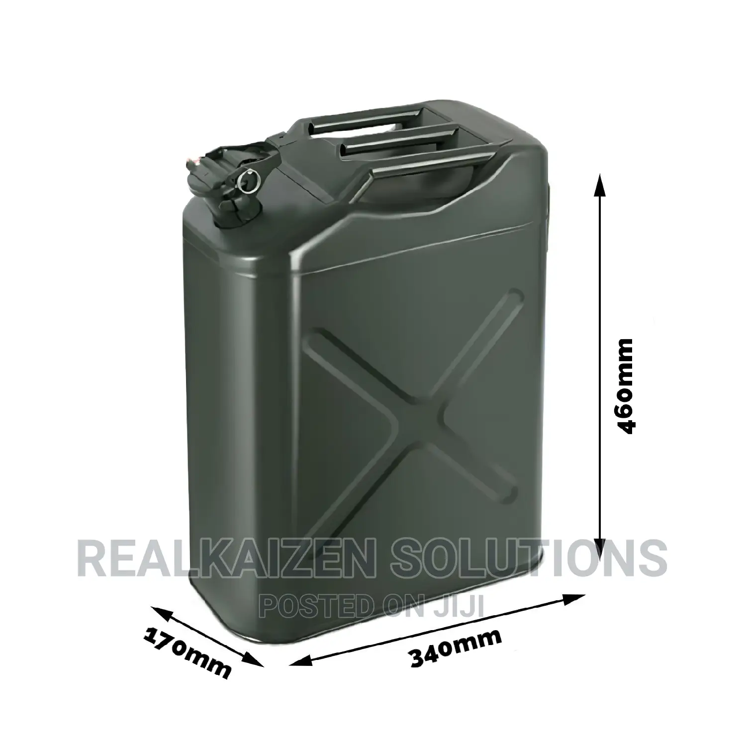 GBG 20L Green Metallic Fuel Jerrycan With Spout | Funnel