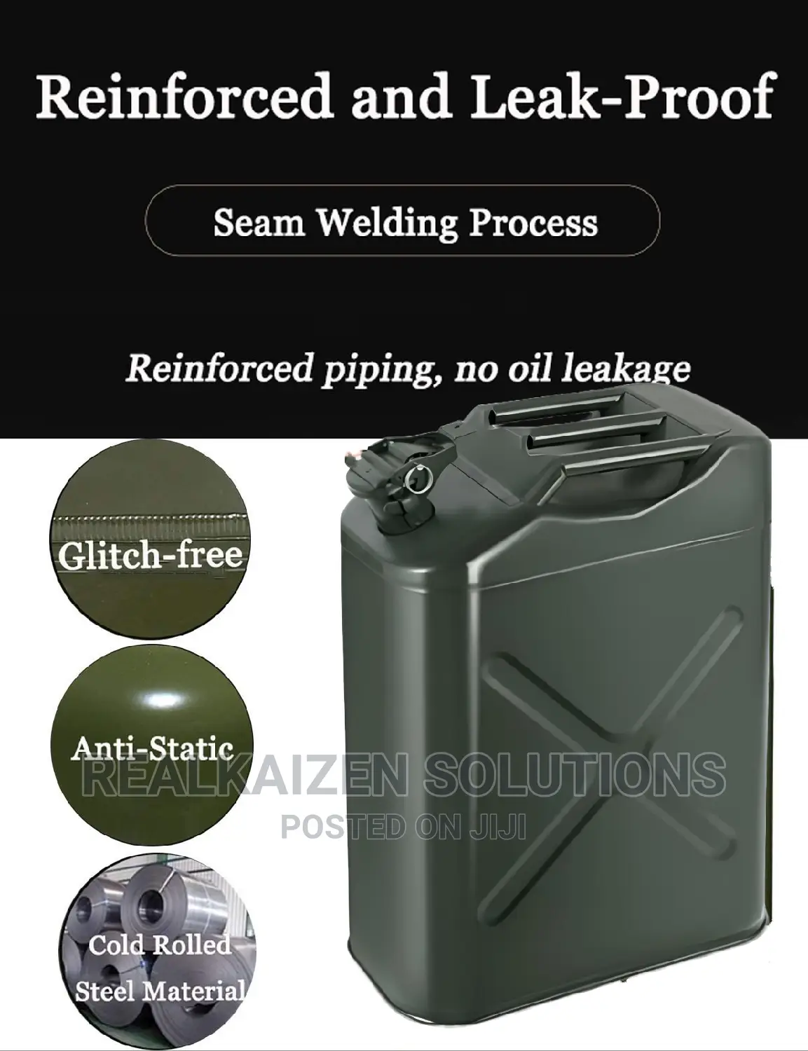 GBG 20L Green Metallic Fuel Jerrycan With Spout | Funnel