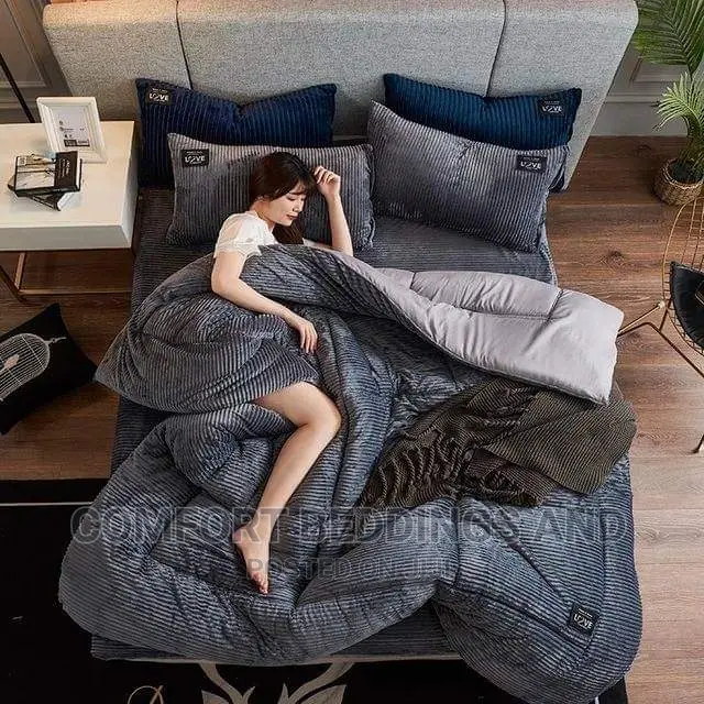 Coral Duvet Gray With One Bedsheet and Two Pillowcases