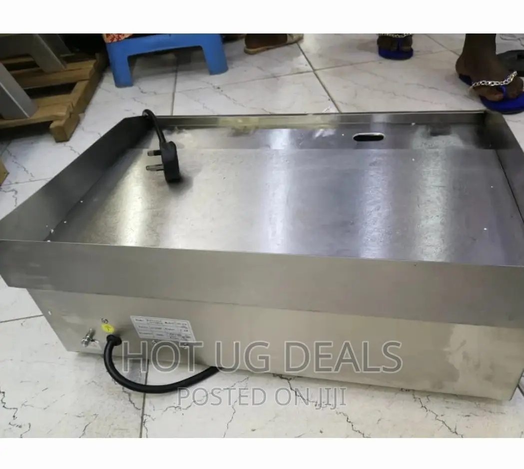 Electric Grill Griddle Grooved Plate Stainless Steel