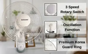SONASHI 16" Electric Wall Fans \\ 60w \\ SF-8029W