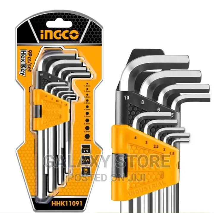 HHK11091 INGCO Hex Allen Wrench Key Hand Tool 9pcs / Set