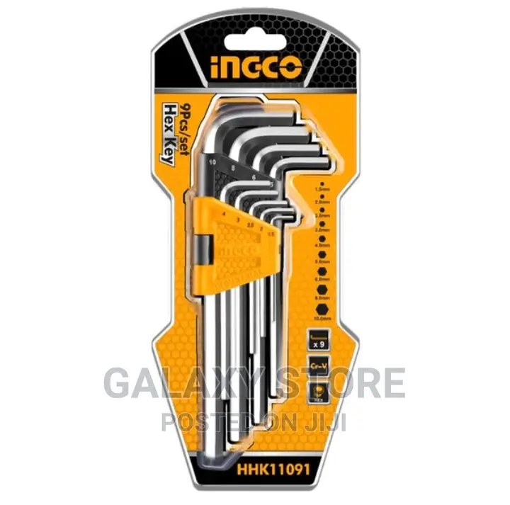 HHK11091 INGCO Hex Allen Wrench Key Hand Tool 9pcs / Set