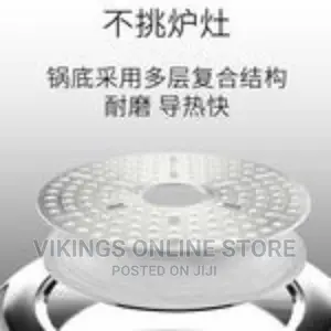 22CM 5L Aluminum Pressure Cooker With Steamer – Silver