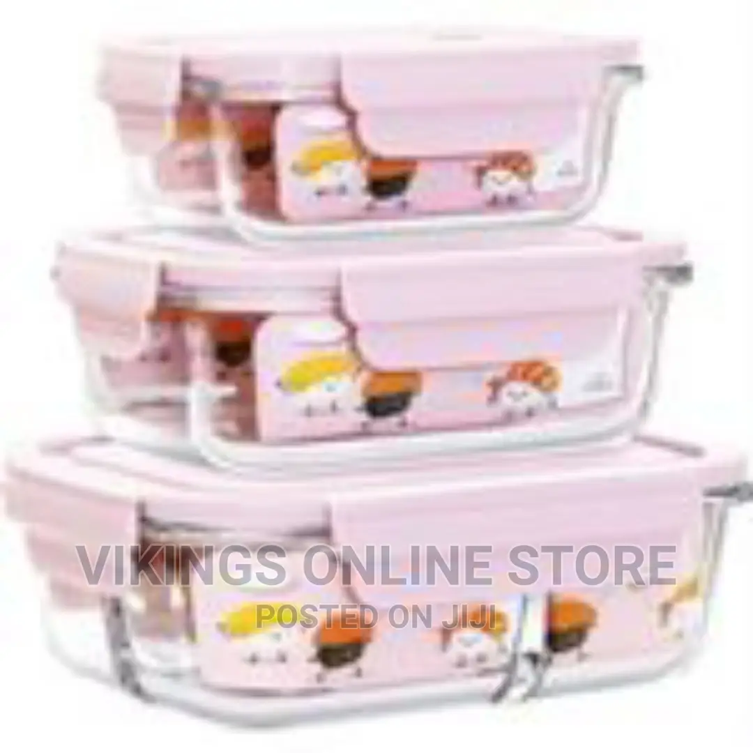 3 Piece Food Safe Microwave Oven Safe Glass Bowls