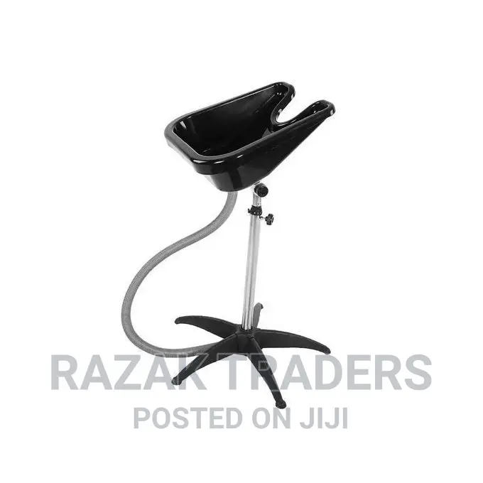 Portable Adjustable Salon Sink for Washing Hair-Black