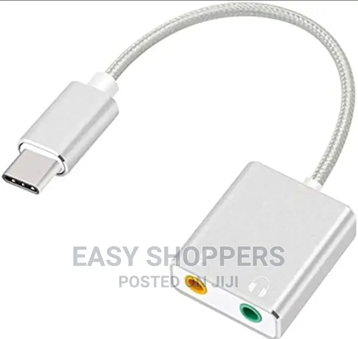 External Sound Card Adapter Audio Card Type C to Jack 3.5mm