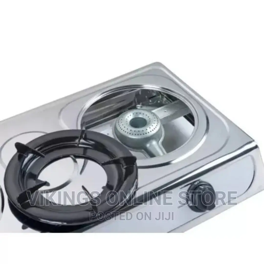 Globalstar Double Burner Gas Stove Stainless Steel – White