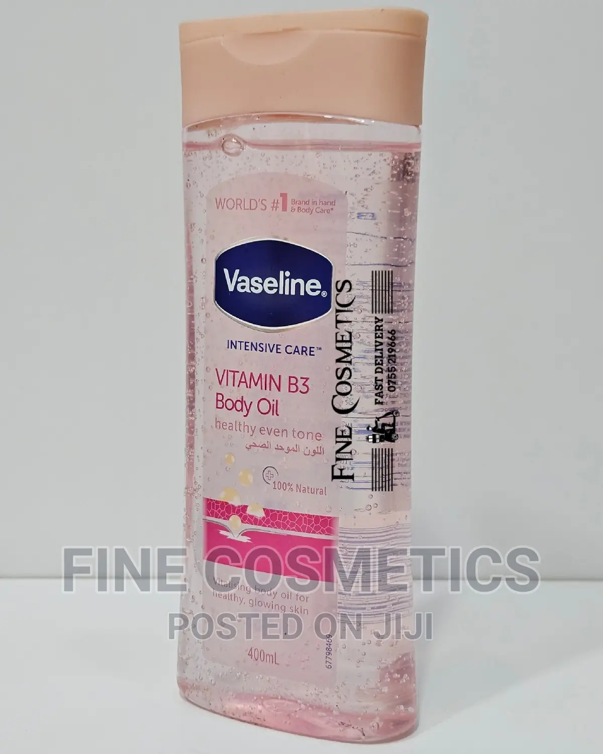 Vaseline Health Bright Body Lotion and Vitamin B3 Body Oil.
