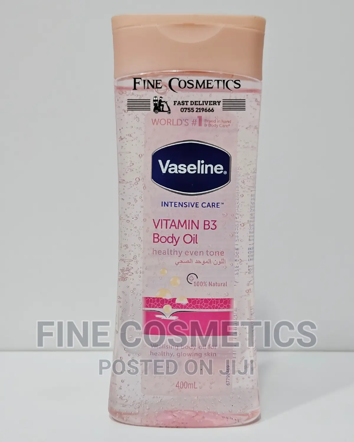 Vaseline Health Bright Body Lotion and Vitamin B3 Body Oil.
