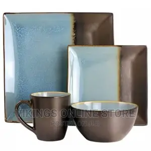 24pc Dinner Set.Blue Black
