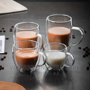 Double Wall Glass Cup 6 Pieces