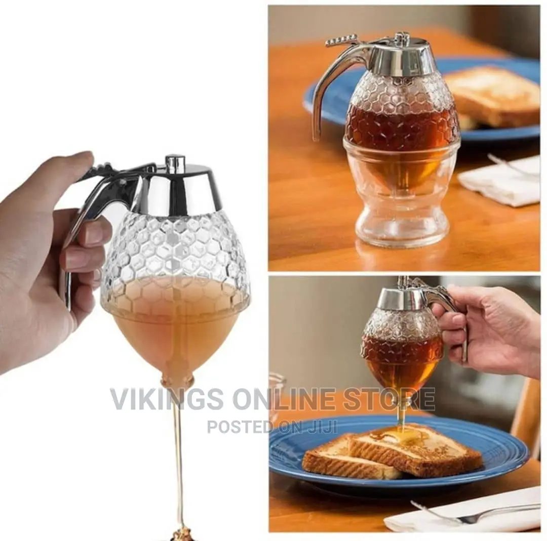 Acrylic Glass Clear Honey Dispenser