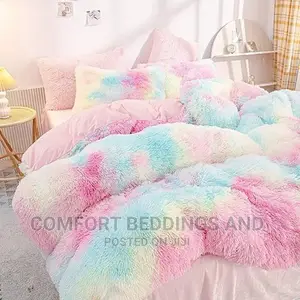 Fluffy Bedcover Rainbow