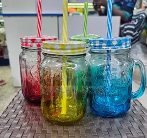 Mug Glass With Cover Set