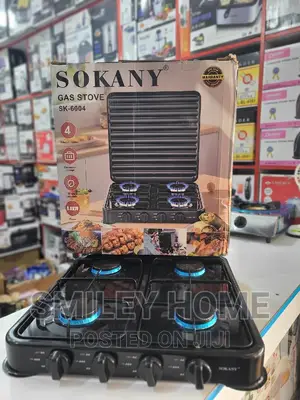 Sokany 4 Plate Gas Cooker