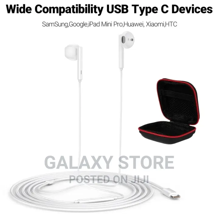 Usb C Headphones Type C Earphones With Mic and Volume Contro