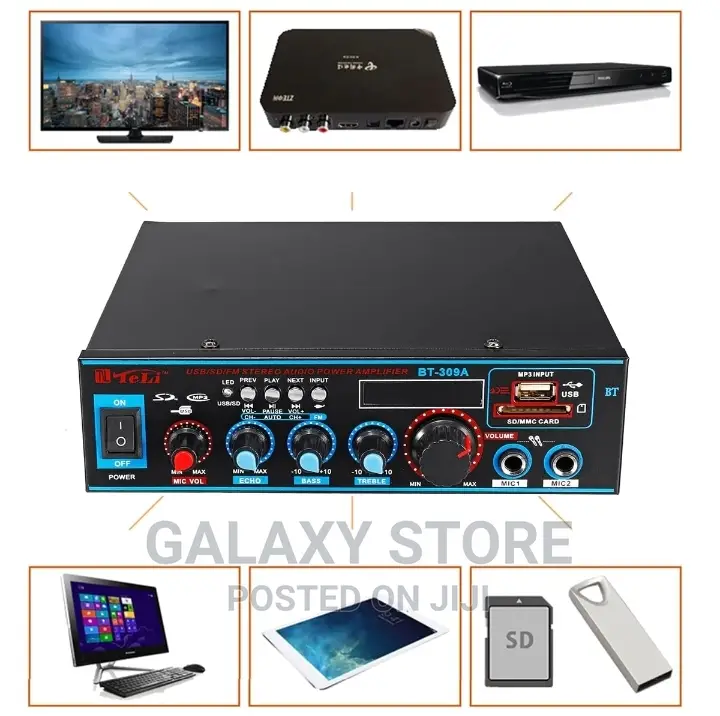 Hifi Amplifier Car 2CH Audio Power FM USB SD/Remote Control