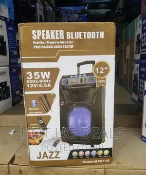 Jazz 12" Amplified Public Address Speaker Rechargeable-Black