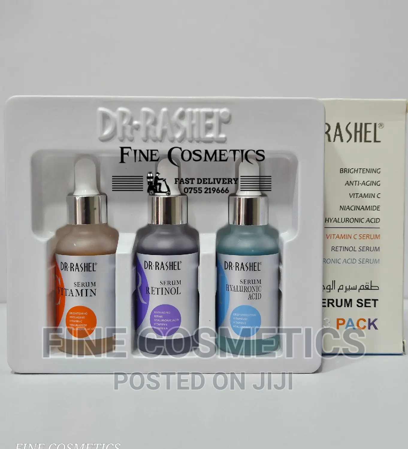 Dr Rashel 3PACK of Vitamin C |Retinol +Hyaluronic Acid Serum
