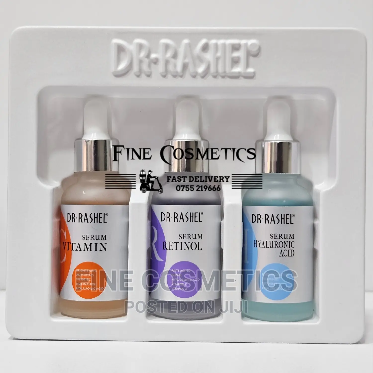 Dr Rashel 3PACK of Vitamin C |Retinol +Hyaluronic Acid Serum
