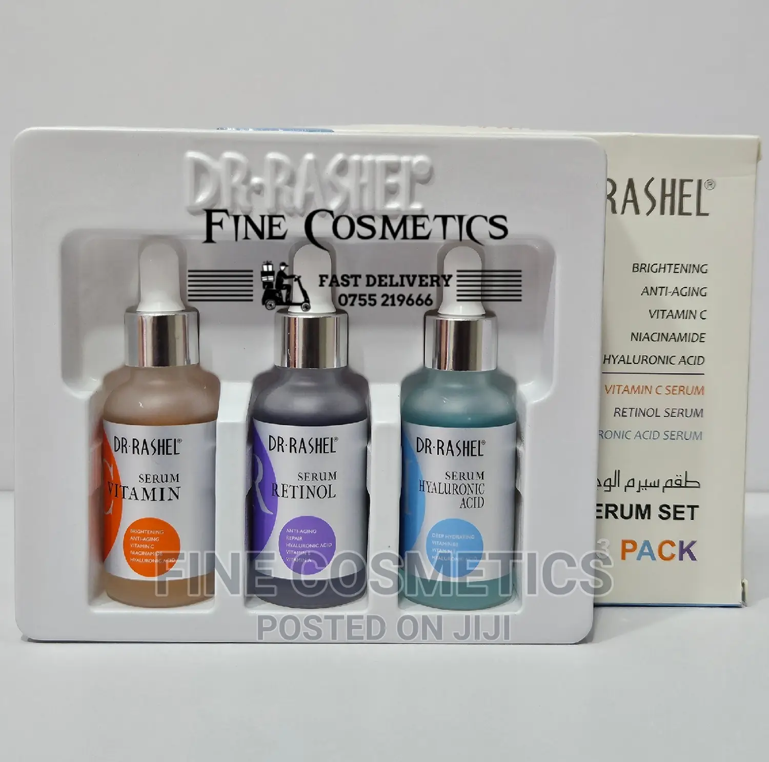 Dr Rashel 3PACK of Vitamin C |Retinol +Hyaluronic Acid Serum