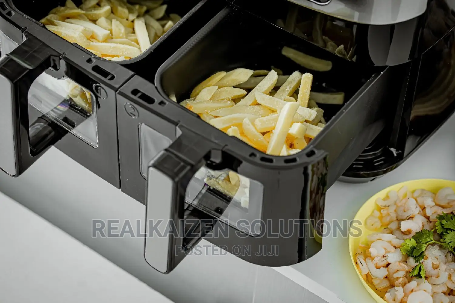 GEEPAS 9L Dual Basket Digital Touch Screen Vortex Air Fryer