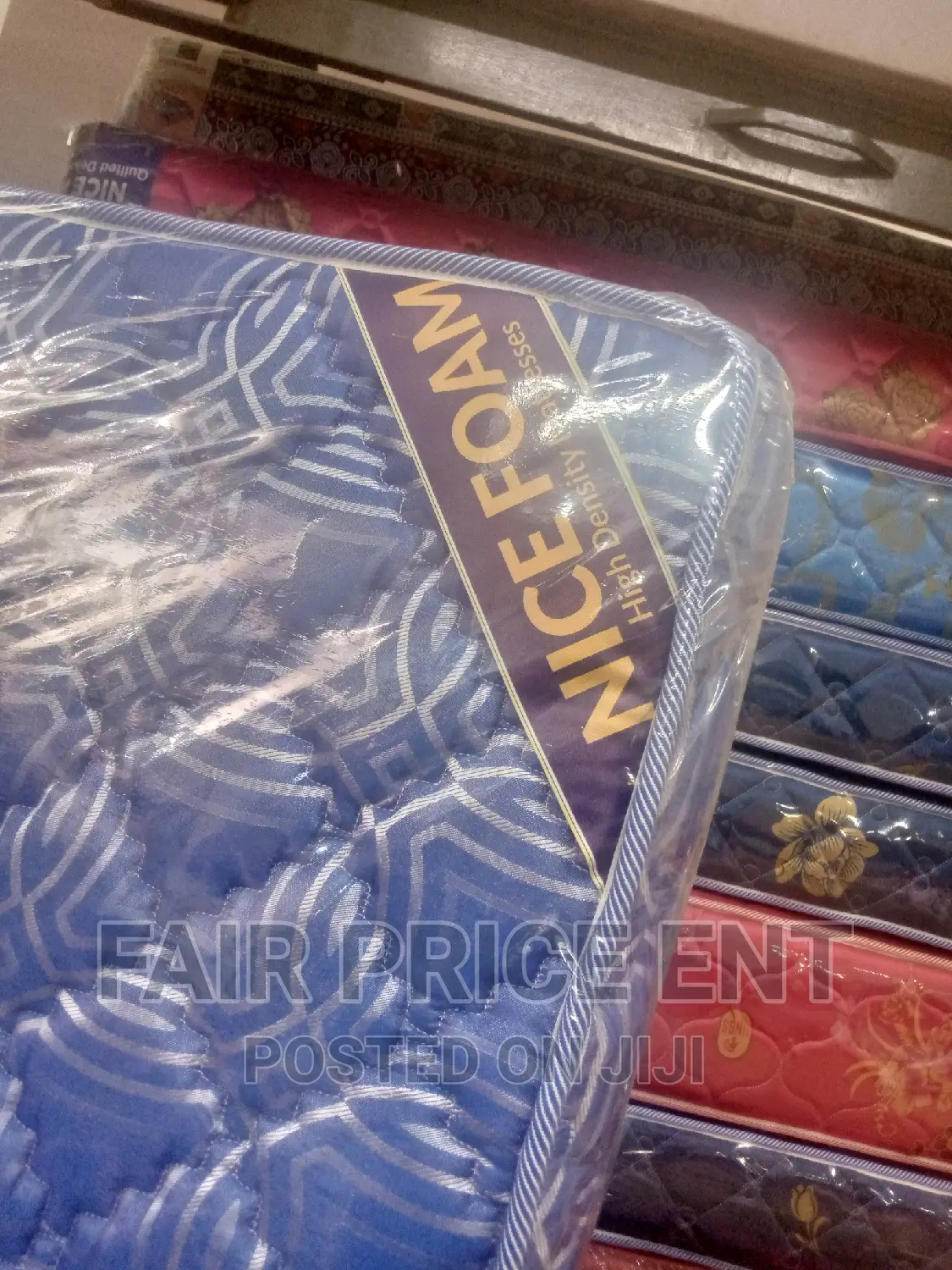 High Density Mattress.5x6x6inches.( Blue)