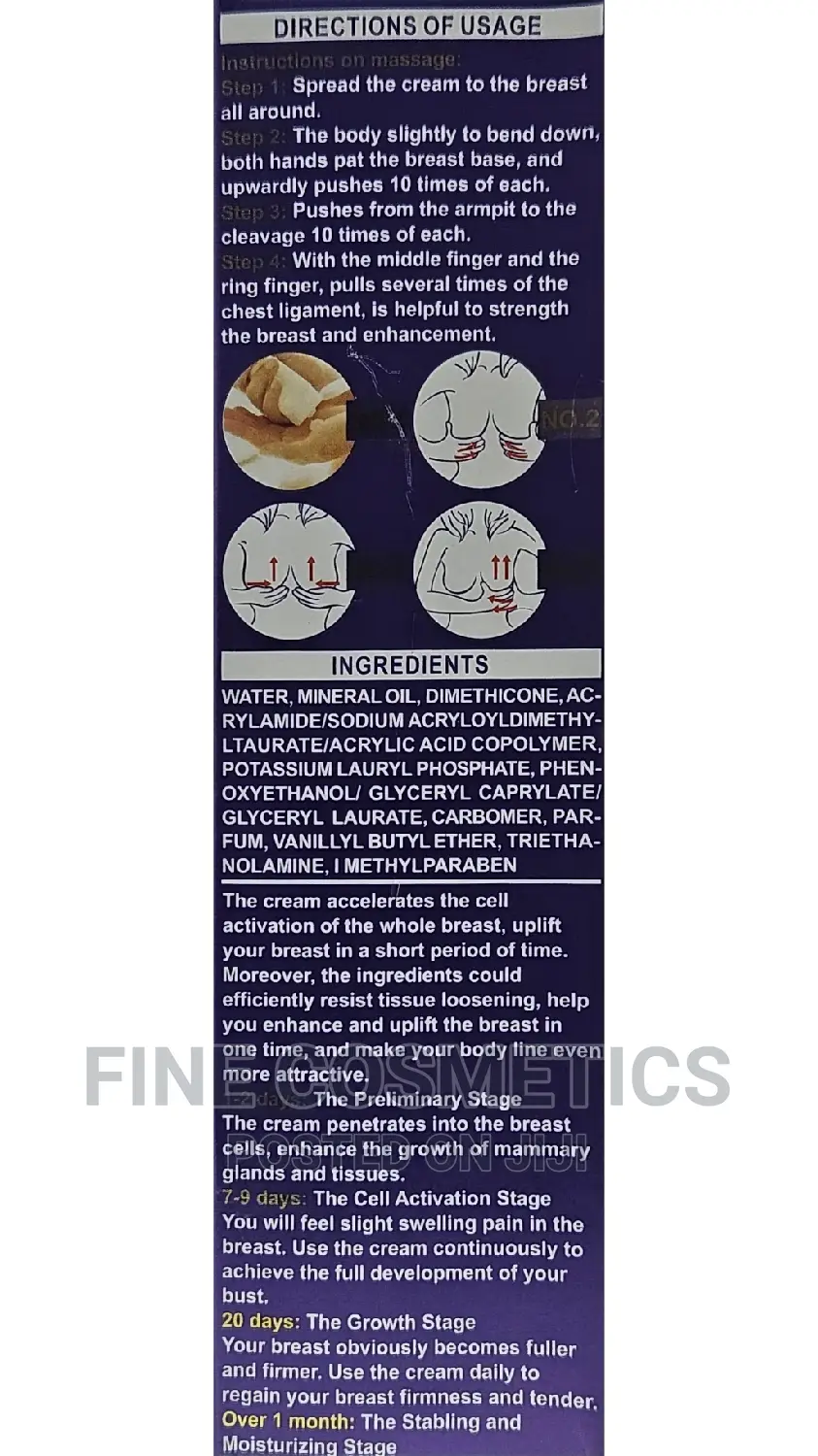 Breast Firming Cream, Push Up Breast Lifting and Tightening