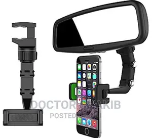 New Adjustable Rearview Mirror Phone Holder
