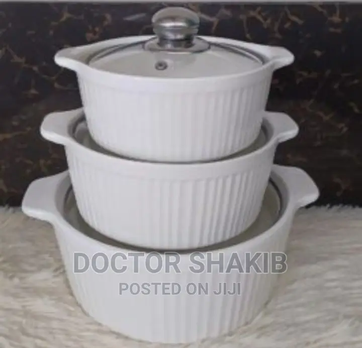Ceramic Serving Bowls\ Soup Pots (3pcs)